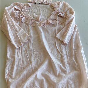 J. Crew Soft Pink Floral Collar Swim Coverup